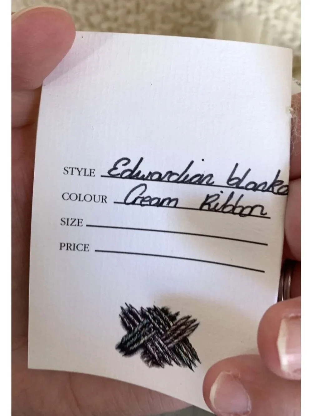 Branigan Weavers Edwardian-Style Wool Blend Cream Ribbon Throw Blanket Irish